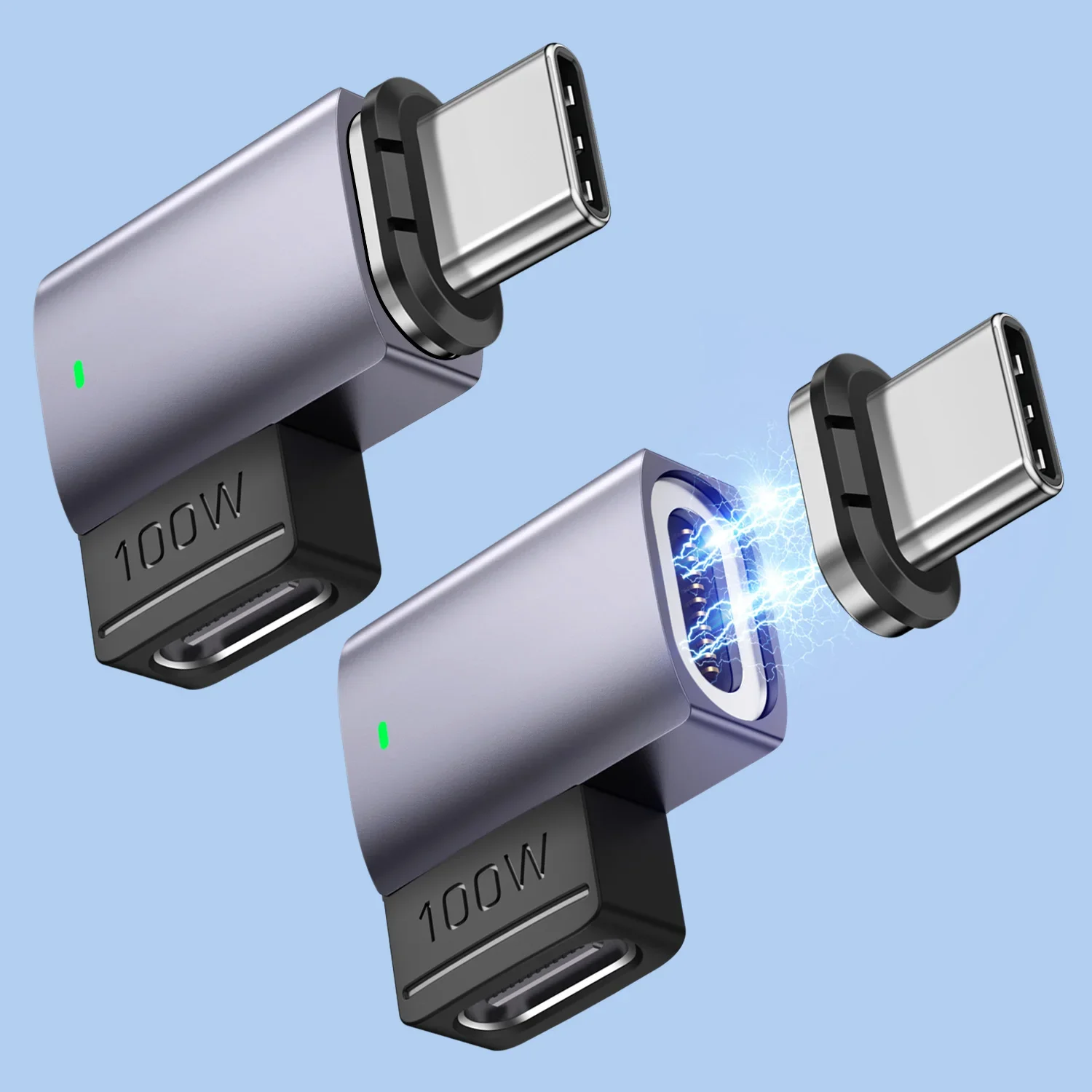 

PD 100W 5A Fast Charging USB Type-C USB-C Magnet Data Sync Converter Magnetic USB C To Type C Adapter For MacBook iPad Pro Air