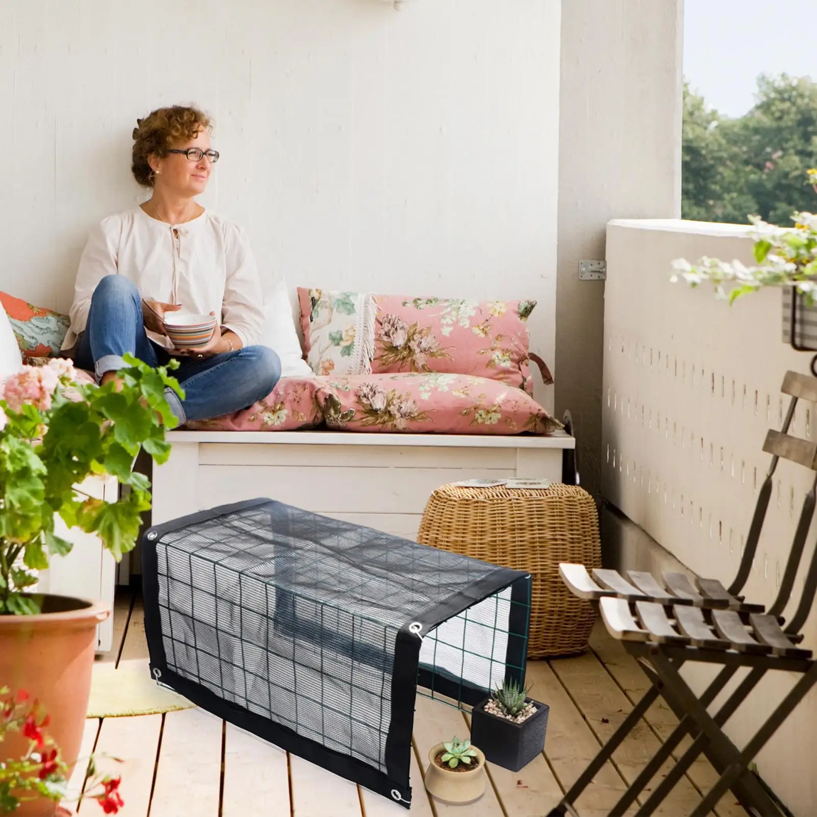 Plant Shade Mesh Net With Hoop Plant Shade Cloth For Orchard Farm Greenhouse Indoor Outdoor Deck Porch Backyard Garden Balcony