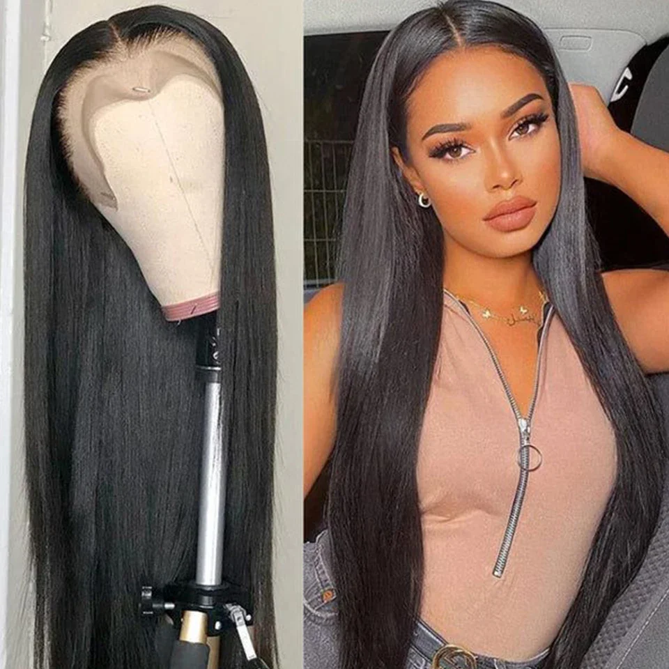 New lace front wig for women, long straight wig, suitable for most women's wig party wig costumes