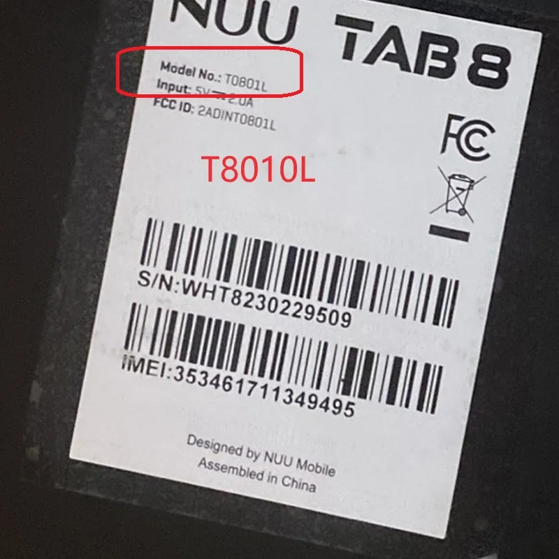 8 Inch Touch Screen Digitizer Panel For NUU TAB 8 T0801L T0802L