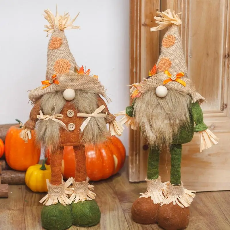 Cute Gnomes For Desk Thanksgiving Standing Dwarf Decorations Cute Autumn Decoration Portable Home Decor For Farmhouse Parties