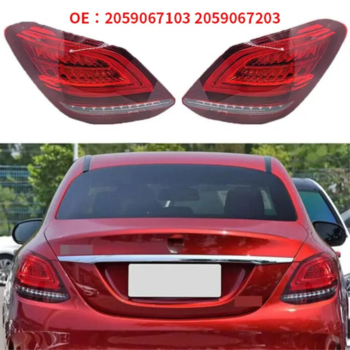 Quality Right Tail Light Rear Tail Light 2059067203 for W205 C Class