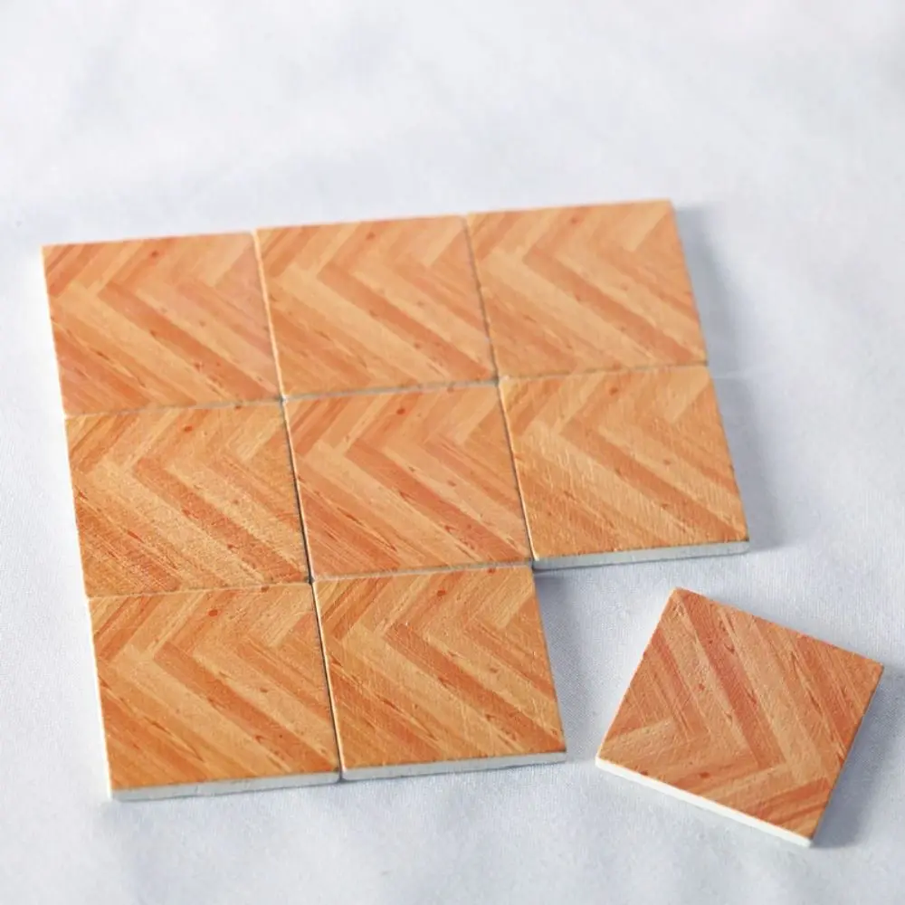 9 teile/satz Pretend Play 1:6/1:12 Puppenhaus Möbel Platz DIY Miniatur Keramik Fliesen Holz Block Puppenhaus Zubehör