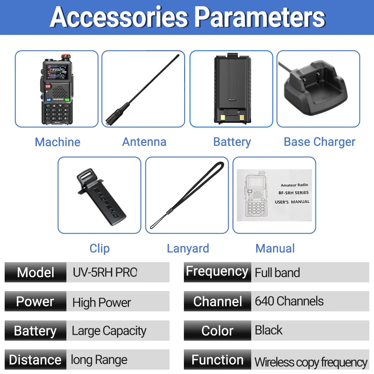 Baofeng UV-5RH PRO GPS Walkie Talkie multibanda copia inalámbrica frecuencia tipo C cargador actualización UV-5R UV-17 Pro Gps Ham Radio