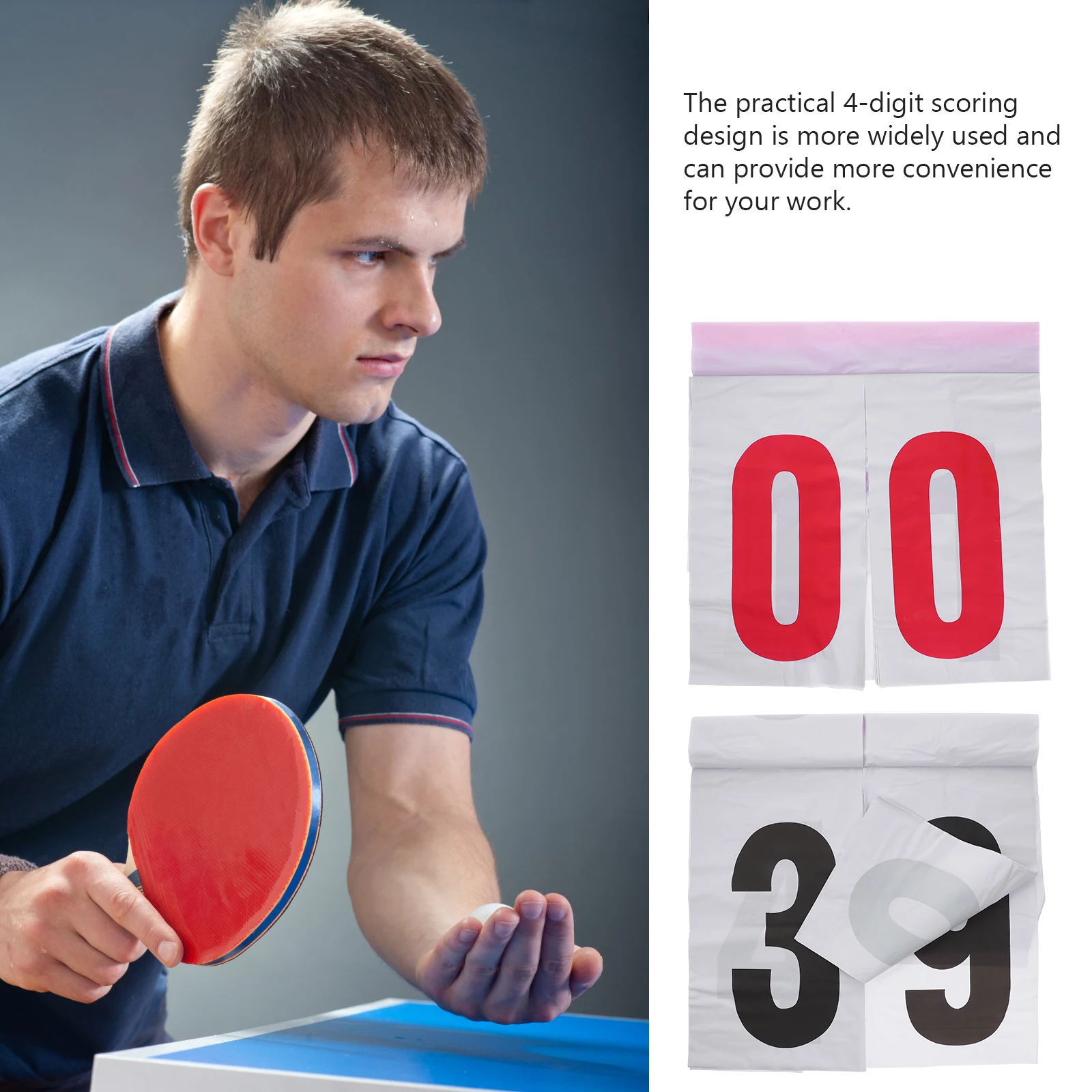 

Professional Waterproof Scoreboard Durable 4Digit Design Portable Sports Accessory Basketball Competition Easy Efficient
