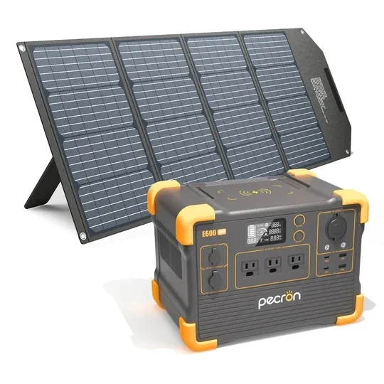 PECRON 192000mAh 1200W 1500W Emergency Portable Power Station, Superior FascCharge Solar Powered Generator, Solar Energy System