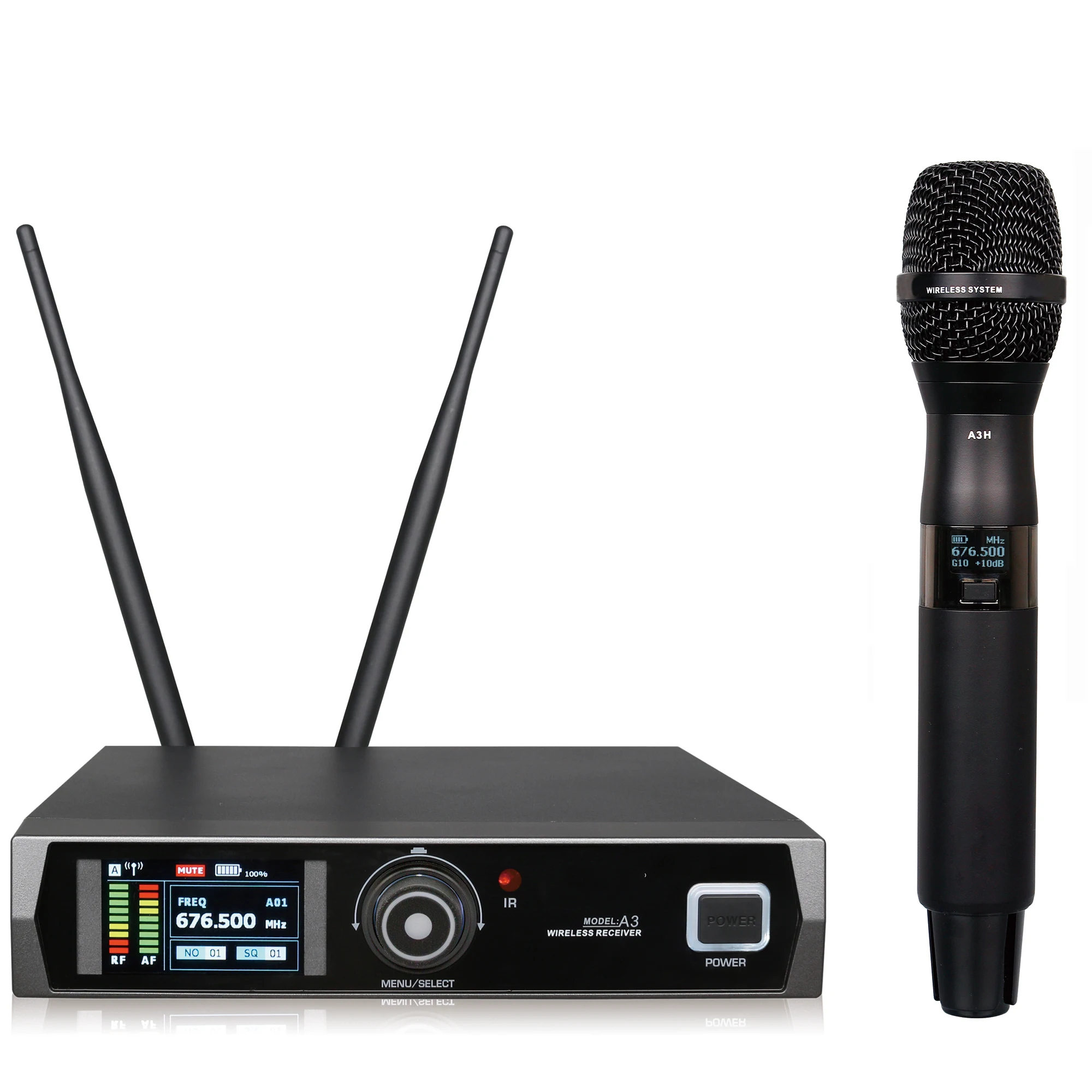 SDR A3 606-668Mhz Handheld Wireless Microfone System Professional Condenser Mic Stage Performance True Diversity Microfono