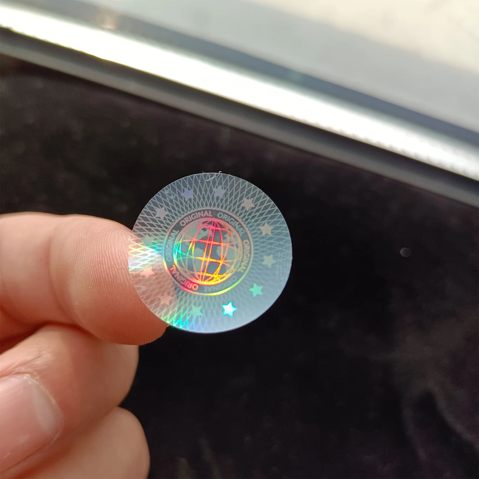 Runde Transparente Aufkleber Manipulationssichere Etiketten Hochsicherheitsaufkleber Void-Etikett Garantiesiegel Holographische Aufkleber 0,8 Zoll – Detail 8