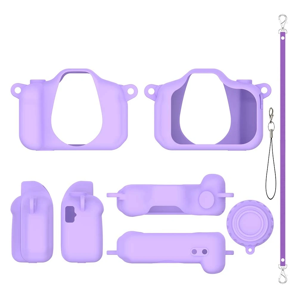 

Silicone Protective Case for Seckton X2 Kids Camera Shockproof Anti-Scratch Soft Cover with Lanyard