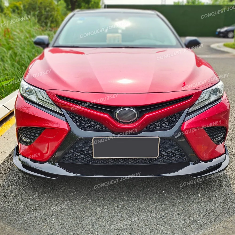 TRD المصد الأمامي الشفة لتويوتا كامري SE XSE 2018-2020 طقم هيكل رياضي المصد الأمامي سبويلر تويوتا اكسسوارات تحديث السيارة #2