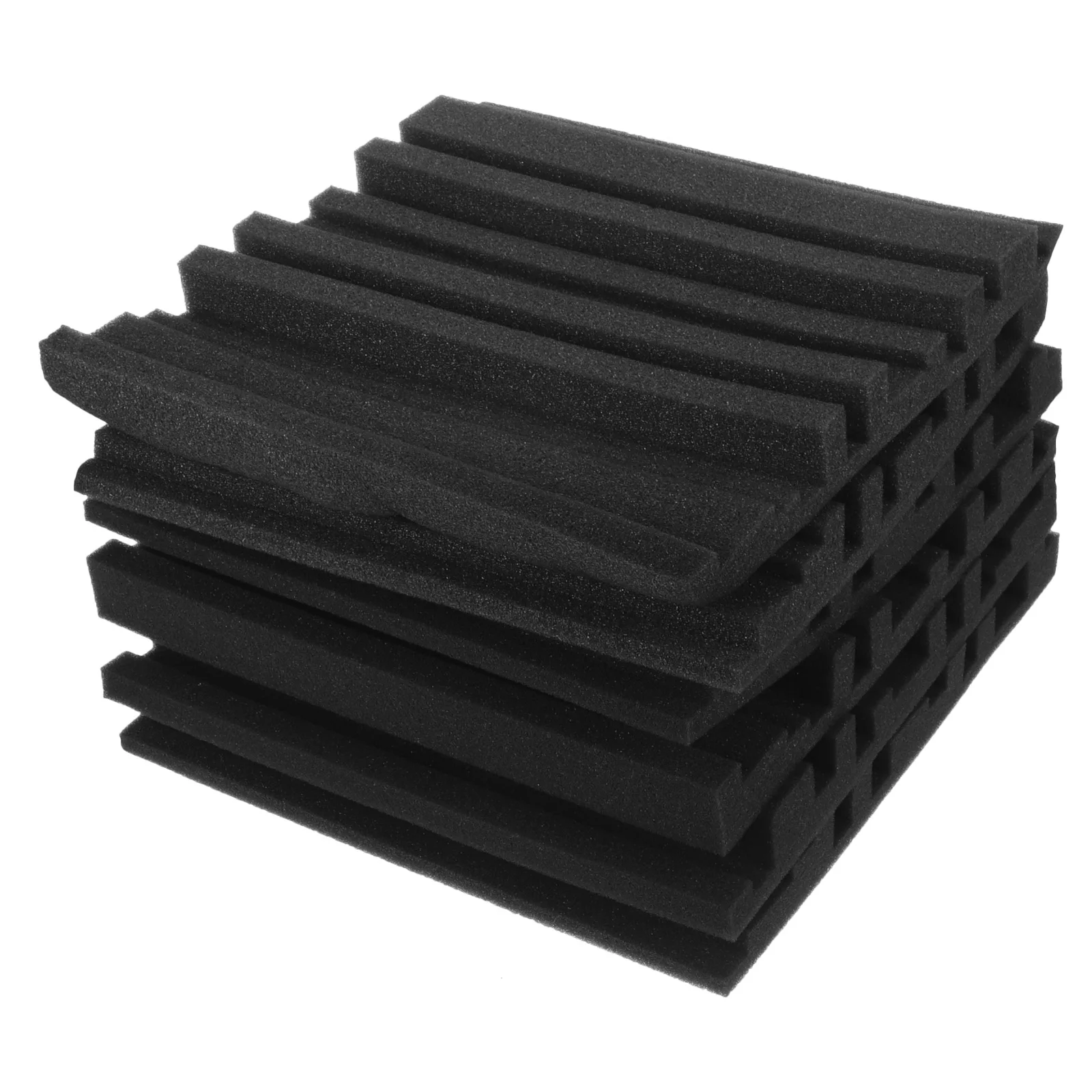 

6pcs Black Sound Absorbing Cotton 30x30x2 5cm High Density Fire Retardant Acoustic Panels for Recording Studio KTV