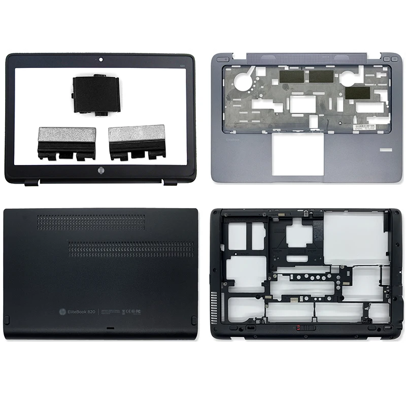 

New For HP EliteBook 820 G2 G1 Laptop Front Bezel Palmrest Bottom Base Door Cover RJ45 HDD Hinge Cover 781836-001 6070B0770902