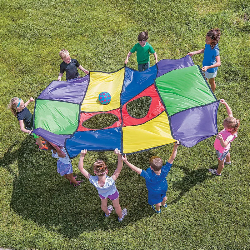 Chutes Variety Combination Cloth Team Building Activity for Elementary Teens Game Parachutes School's Field Day Kid Game