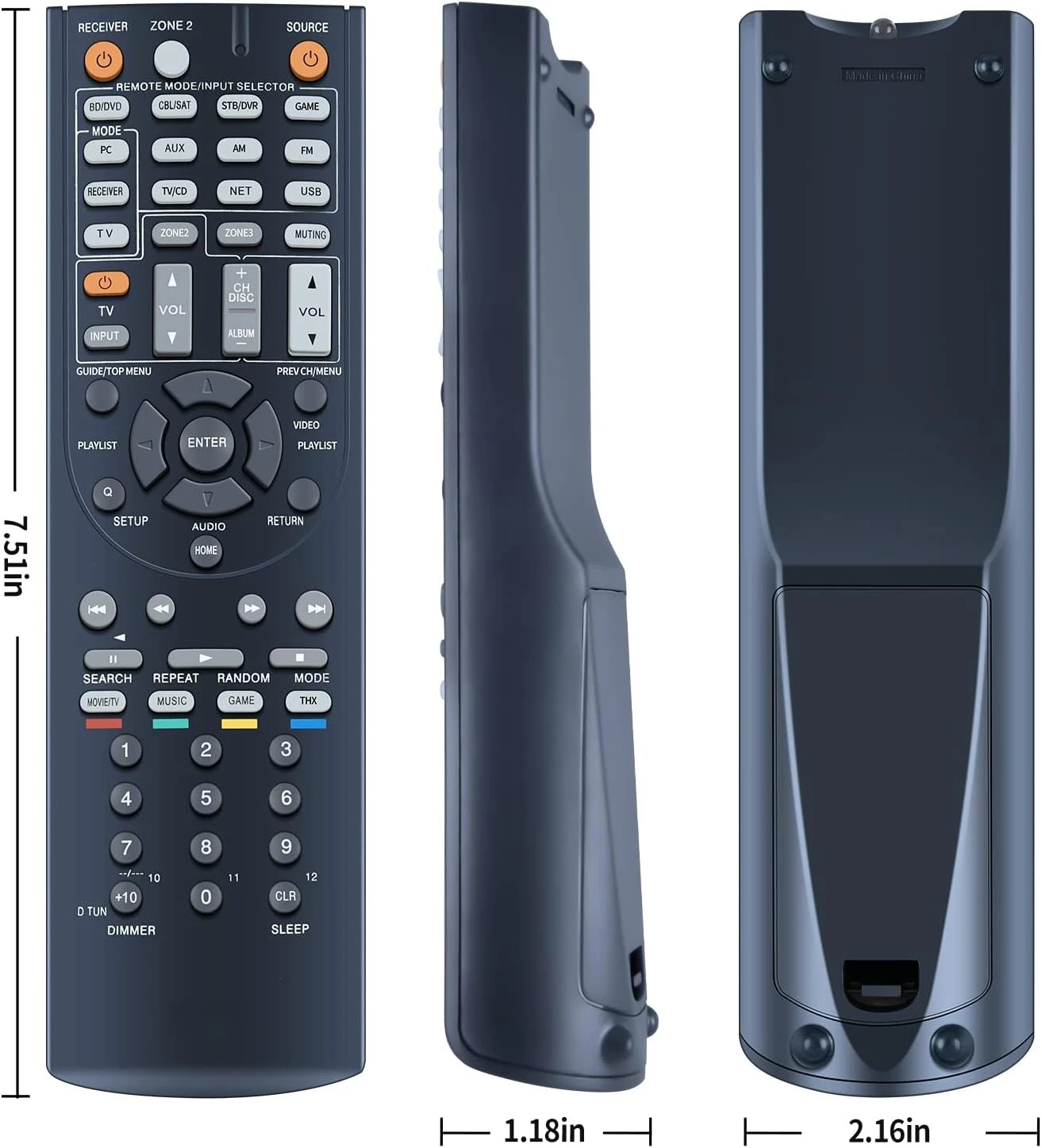 Remote Control For Onkyo RC-801M HT-RC360 TX-NR509 HT-R648 HT-R690 HT-R990 HT-S7400 HT-S8400 HT-S9400 HT-S9400THX AV Receiver