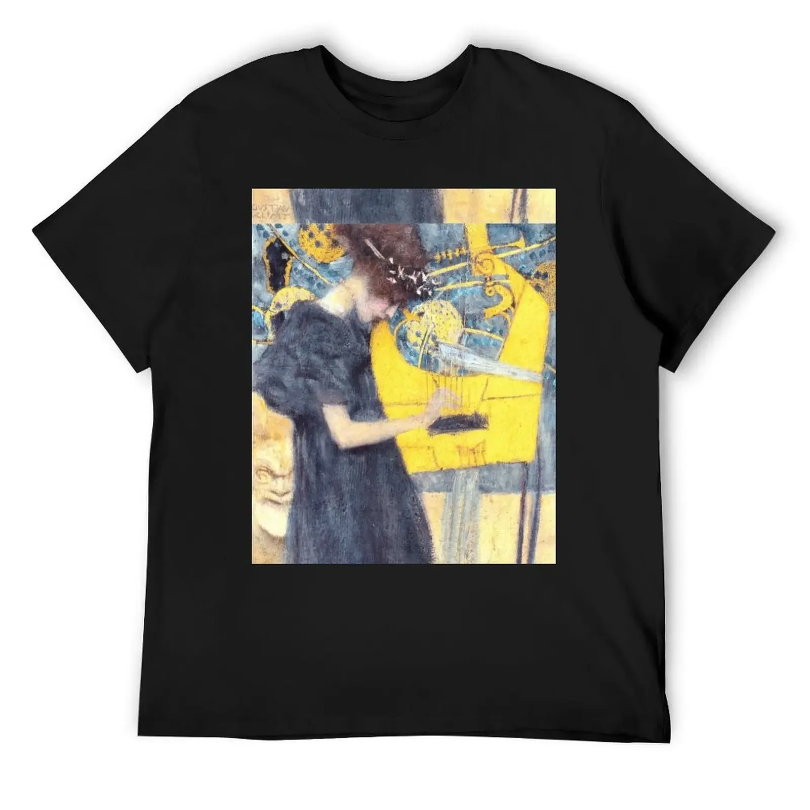 HD. Music, by Gustav Klimt . HIGH DEFINITION T-Shirt blacks plain aesthetic clothes blue archive mens graphic t-shirts anime