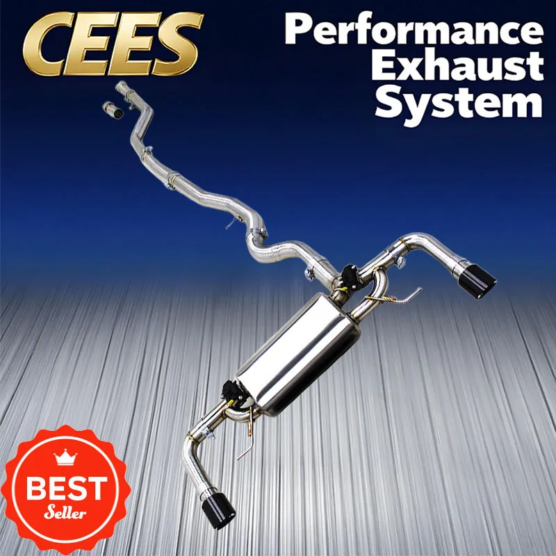 

CEES Catback выхлопная труба для BMW 325i/330i G20/G28 B48/2.0T/B58/3.0T 2020-2024, глушитель из нержавеющей стали Valvetronic, автомобильные выхлопные трубы