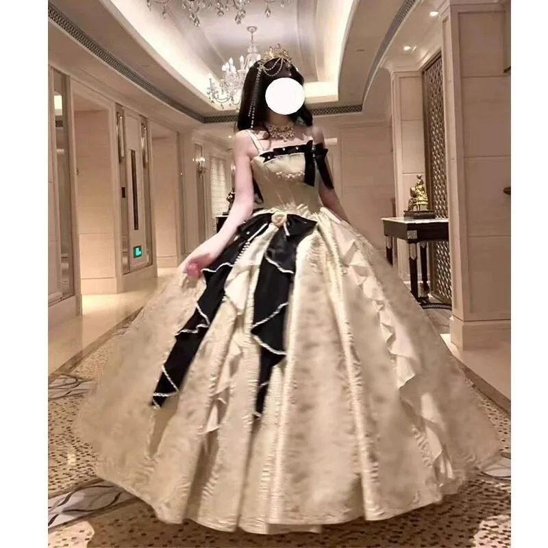 Coronation Light luxury high school graduation and coming-of-age ceremony host dress