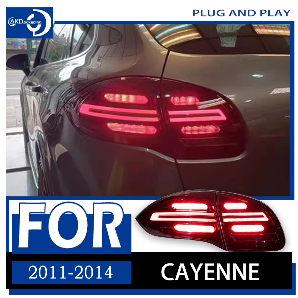 AKD Car Styling for Porsche Cayenne Tail Lights 2011-2014 Cayenne LED Tail Lamp DRL Dynami Signal Brake Reverse Auto Accessories