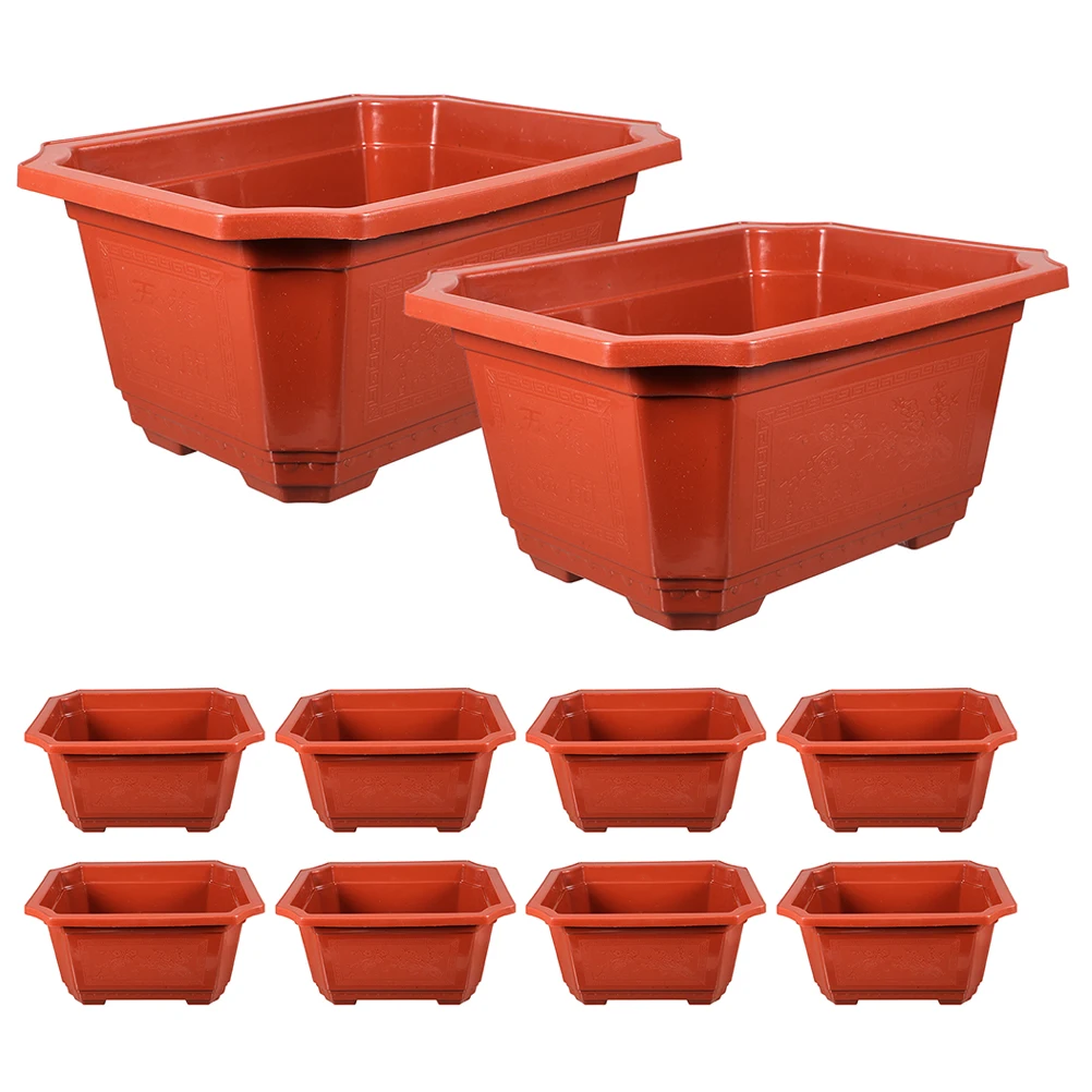 

10pcs Thickened Fruit Tree Flower Pot Large Planter Drainage Holes for Indoor Plants Balcony Plastic