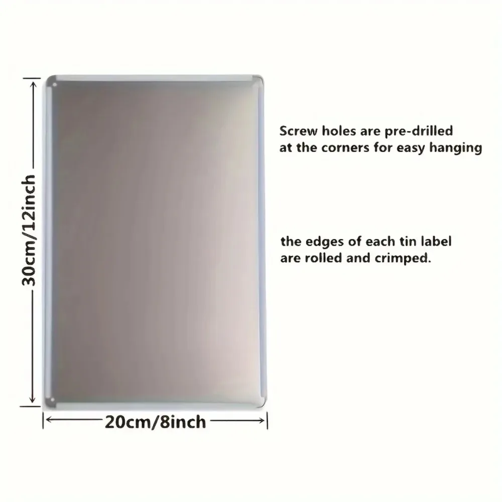 CIFbuy Customizable 8×12Inch Metal Plaque Custom Photo Text Easy Mount Waterproof Home Bar Office Indoor Wall Hanging Decor Gift
