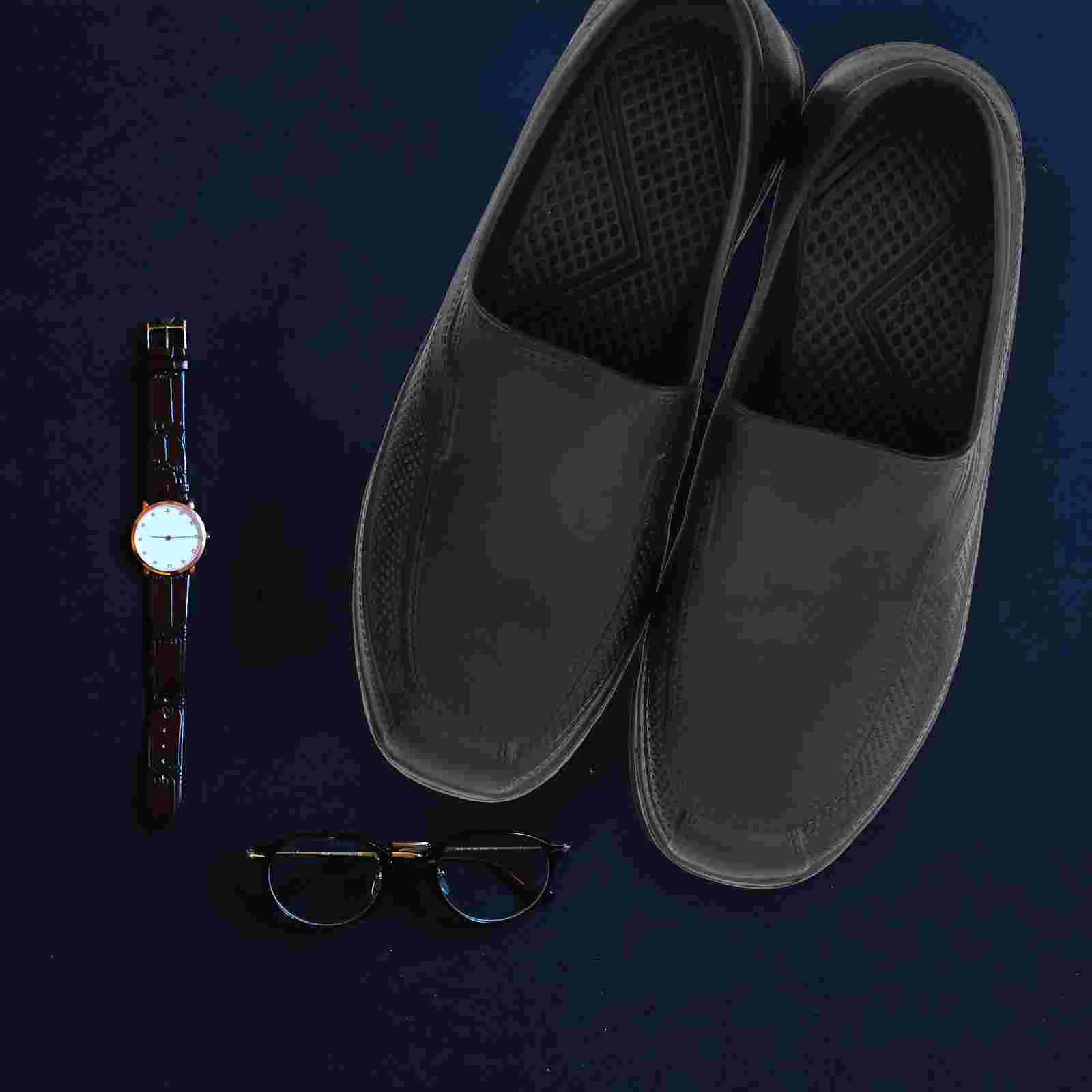 EVA Shoes Non-slip Wear Resistant Chef Shoes Lightweight Comfortable Kitchen Oil-proof Shoes (40 Code, Black)