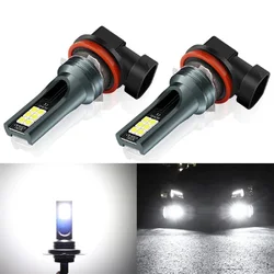 2PC H8 LED H11 H1 9005 9006 HB3 HB4 H7 H3 H4 Car Fog Lights With 3030 Chips12LED 6000K White Auto Fog Lamp Day Running Light 12V