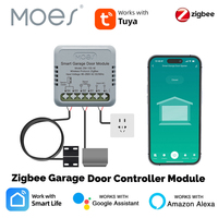 MOES Tuya Zigbee Smart Garage Door Controller Module, Smart Life App Remote Garage Door Opener, Works with Alexa & Google Home