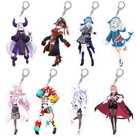 VTuber Hololive character Kiryu Coco Minato Aqua Hakos Baelz IRyS Ouro Kronii Usada Pekora Acrylic keychain Bag pendant gift Toy