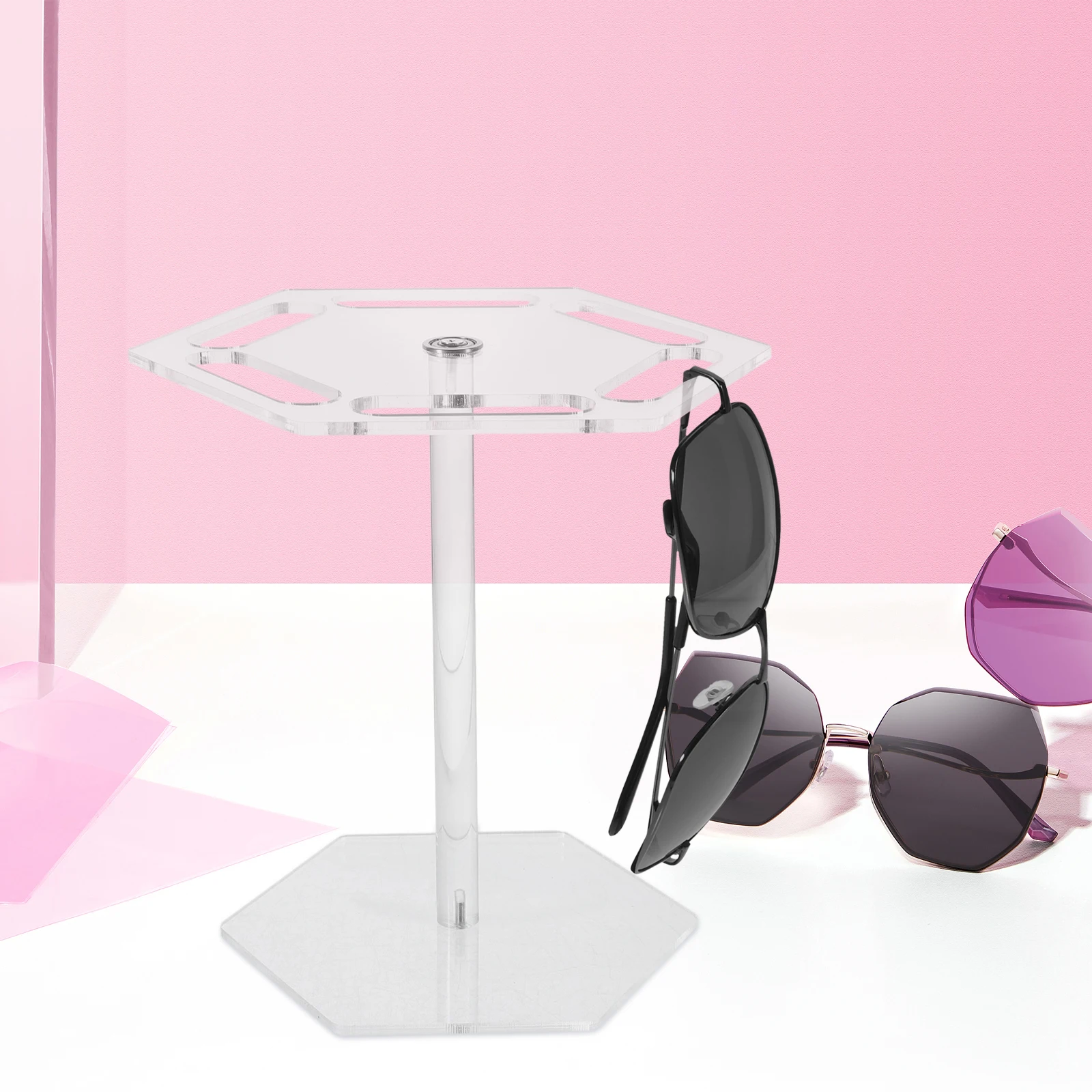 

Stable Rotating Sunglasses Display Stand Eyeglasses Holder Desktop Rack Organizer Compact Acrylic Glasses Stand Fine Workmanship
