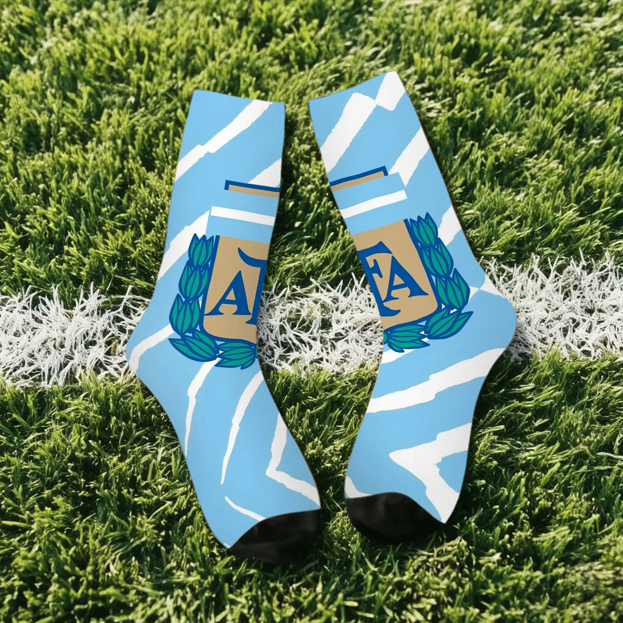 

Винтажные компрессионные носки в стиле хип-хоп с аргентинским принтом для мужчин и женщин, унисекс, в уличном стиле, бесшовные, с забавным принтом, незаменимые вещи для дня матча