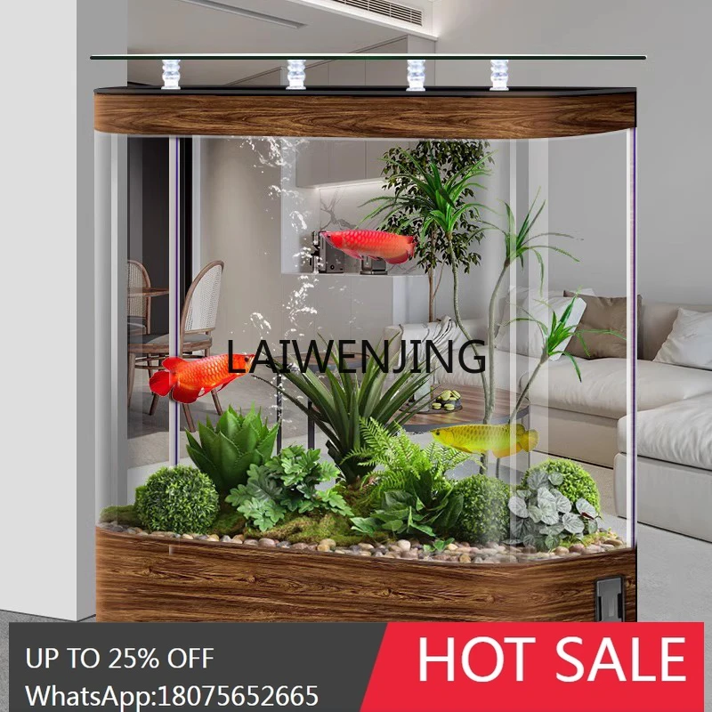 HLZ medium-sized double round floor new fish tank ecological automatic circulation filtration aquarium