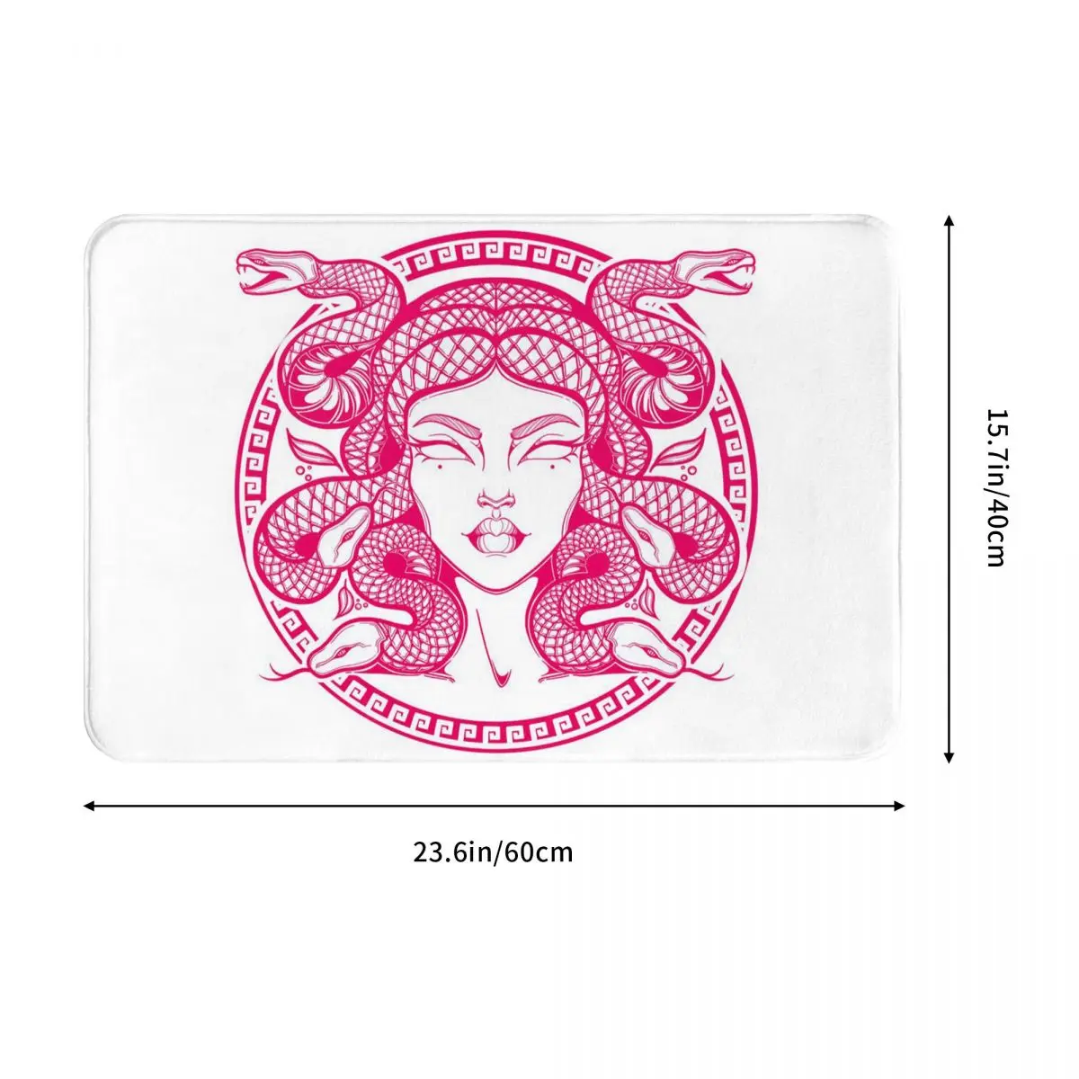 Ancient Greece Medusa Gorgon Vintage Style Doormat Absorbent Mat Carpet Rug Kitchen Entrance Home Floor Mat for Bathroom Footpad