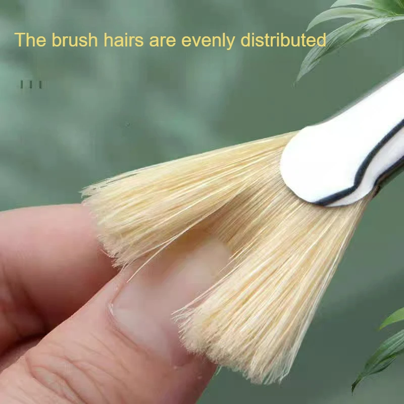 1/3/7/12pcs PHOENIX Art Supplies Pincéis de óleo de cerdas de porco/náilon em forma de leque Pincéis de aquarela de cabo longo para estudantes de arte