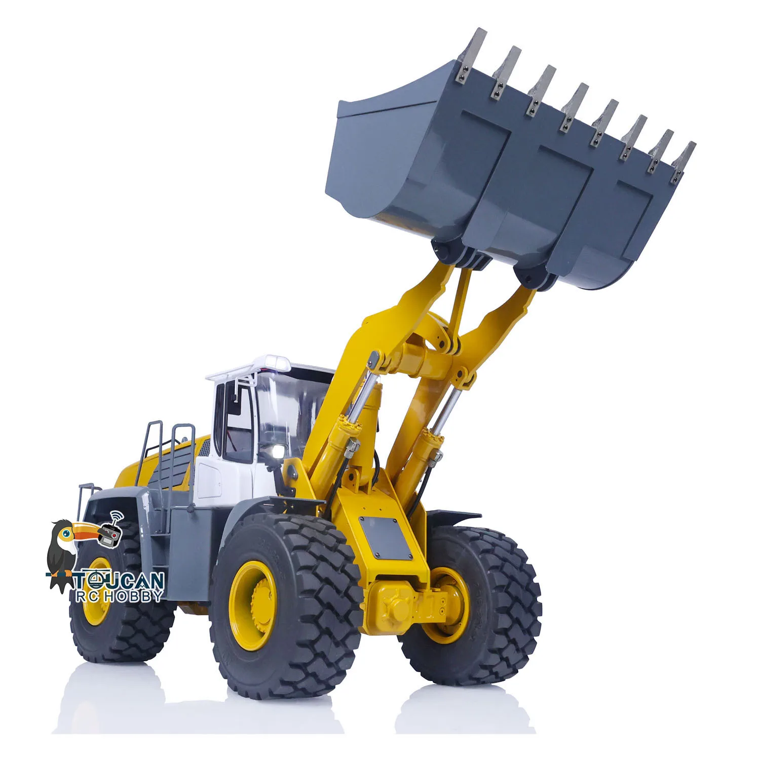 Carregadeira hidráulica de rodas para meninos, Veículos de construção, Som e Luz, Earth Mover Toys, Controle remoto, 1/14, 580, TH22652