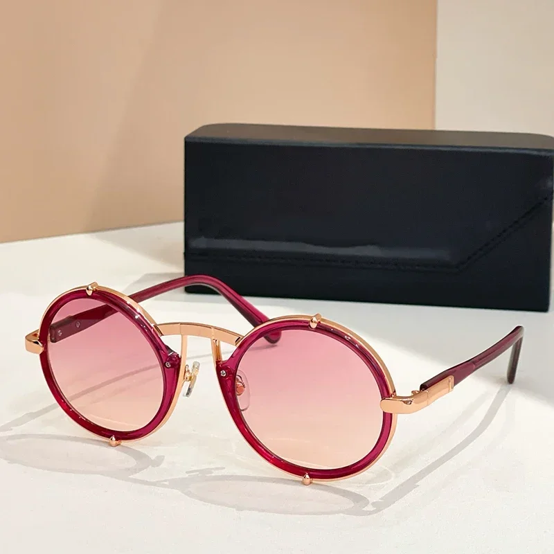

2025 M644 Round Acetate Trendy Sunglasses for Men and Women High Quality Handmade in Germany UV400 Outdoor Fashion Eyeglasses