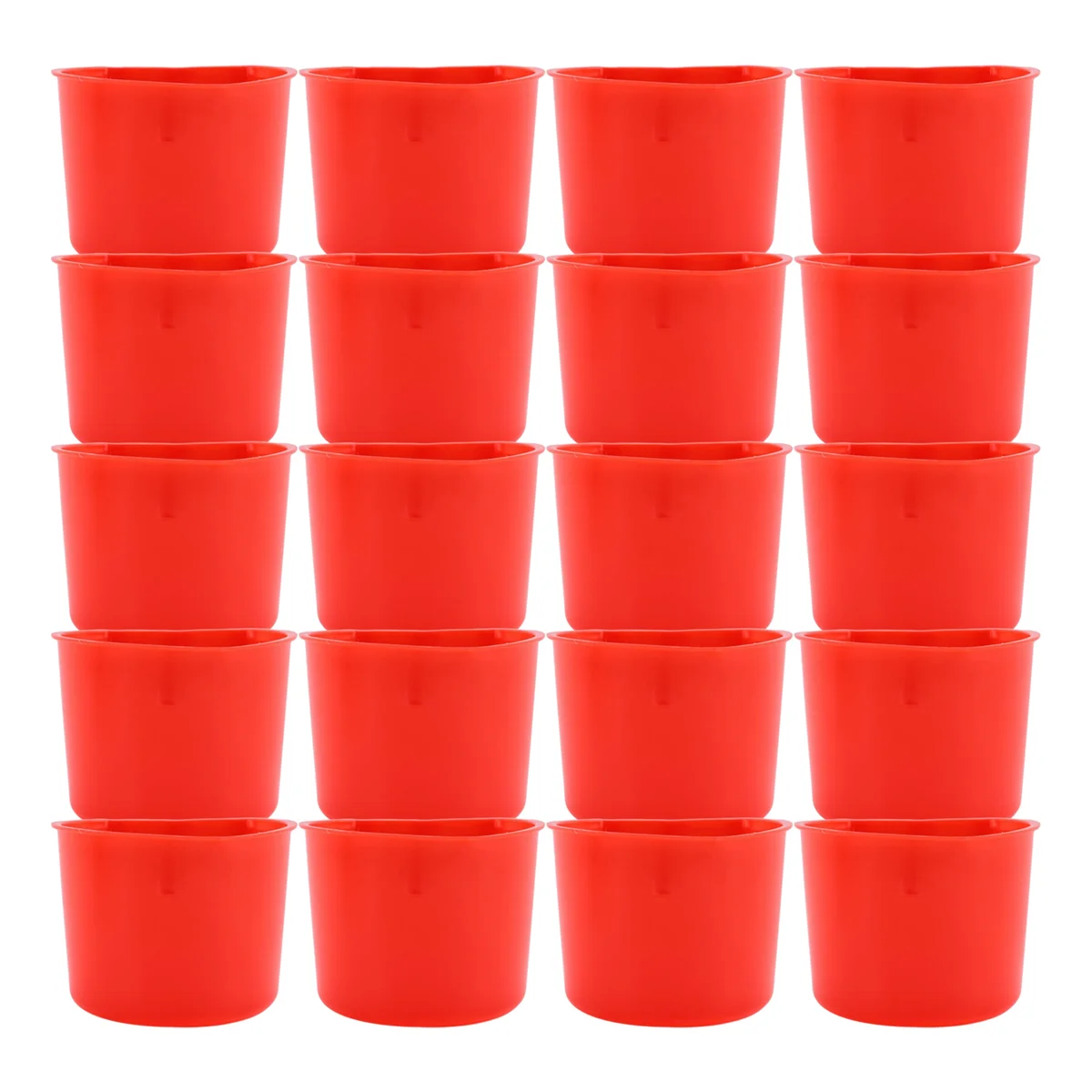 A03V 20 قطعة مغذيات أرنب الدجاج للقفص ، كوب تغذية مياه الدجاج المعلق ، وعاء بذور مغذيات الطيور البلاستيكية ، تغذية الدجاج