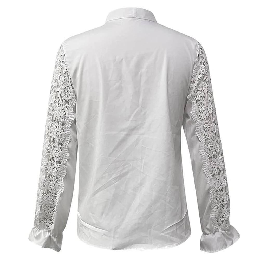 

Женская модная рубашка с V-образным вырезом и длинными рукавами, с кружевными пуговицами, для пляжного отдыха и велоспорта, однотонная, из полиэстера, удобная посадка