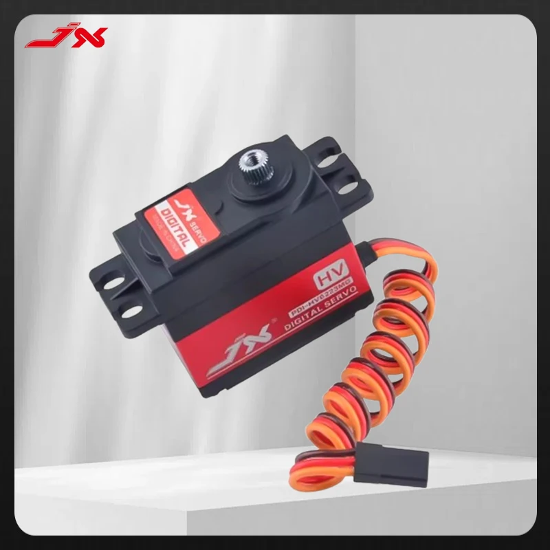 

JX PDI-HV6223MG 8,4 В 23 кг 0,16 сек, цифровой стандартный сервопривод с металлической шестерней и алюминиевым корпусом для 1/8 1/10 RC автомобиля, робота, самолета, дрона