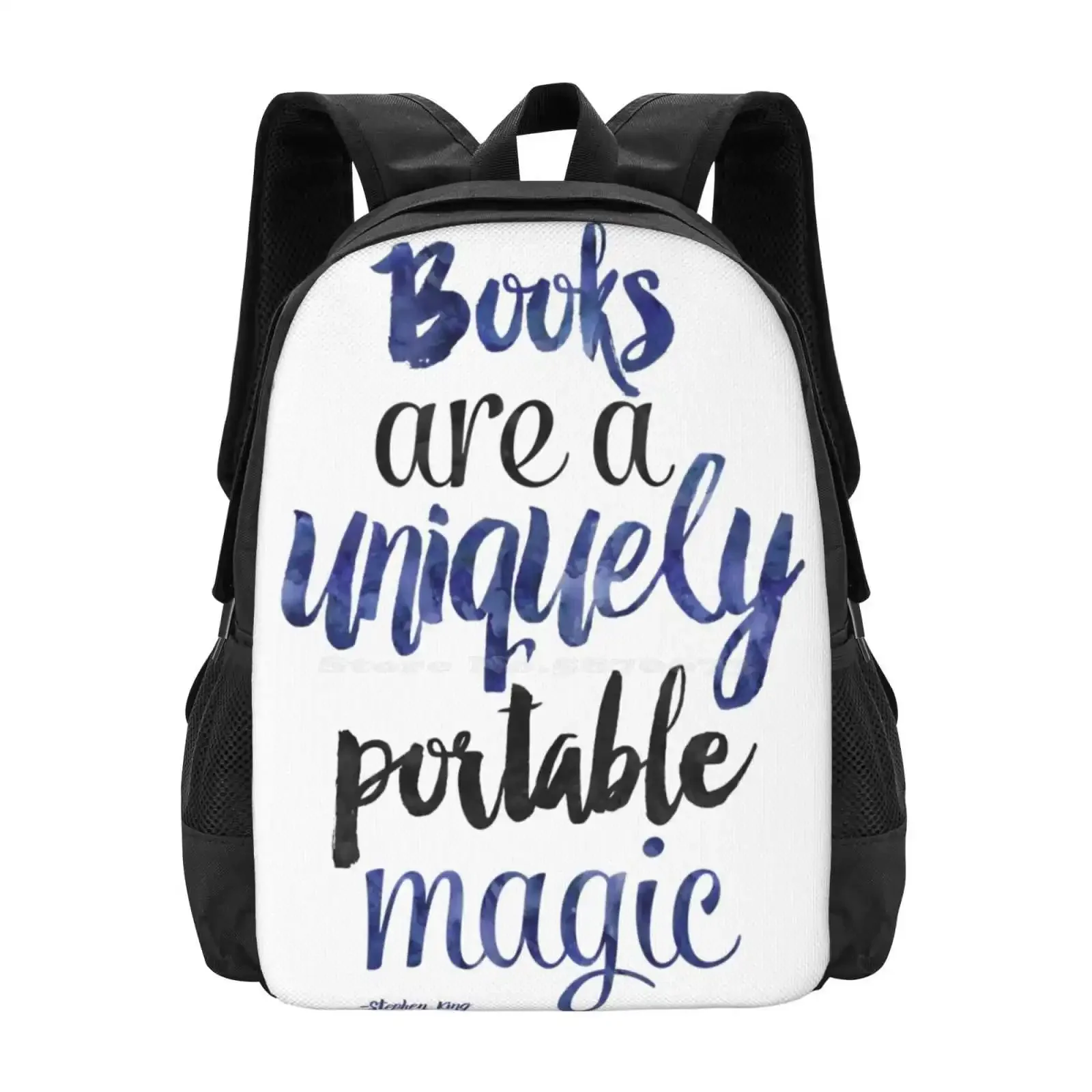 

Books Are A Uniquely Portable Magic Hot Sale Schoolbag Backpack Fashion Bags Books Are A Uniquely Portable Magic
