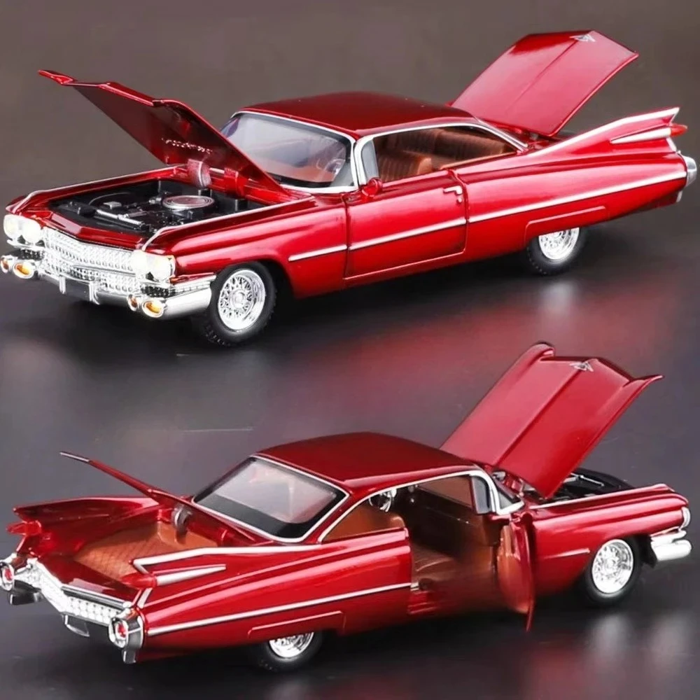 1:32 1970 Eldorado Biarritz Charger Diecast Model Car – Alloy Collectible Desktop Decoration with Light & Sound