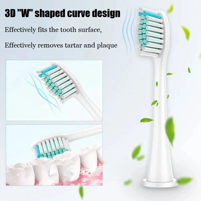 20PCS Electric Toothbrush Replacement Heads Bristles Nozzles Tooth Brush Head For HX6014/HX6064/HX6730/3216/9362