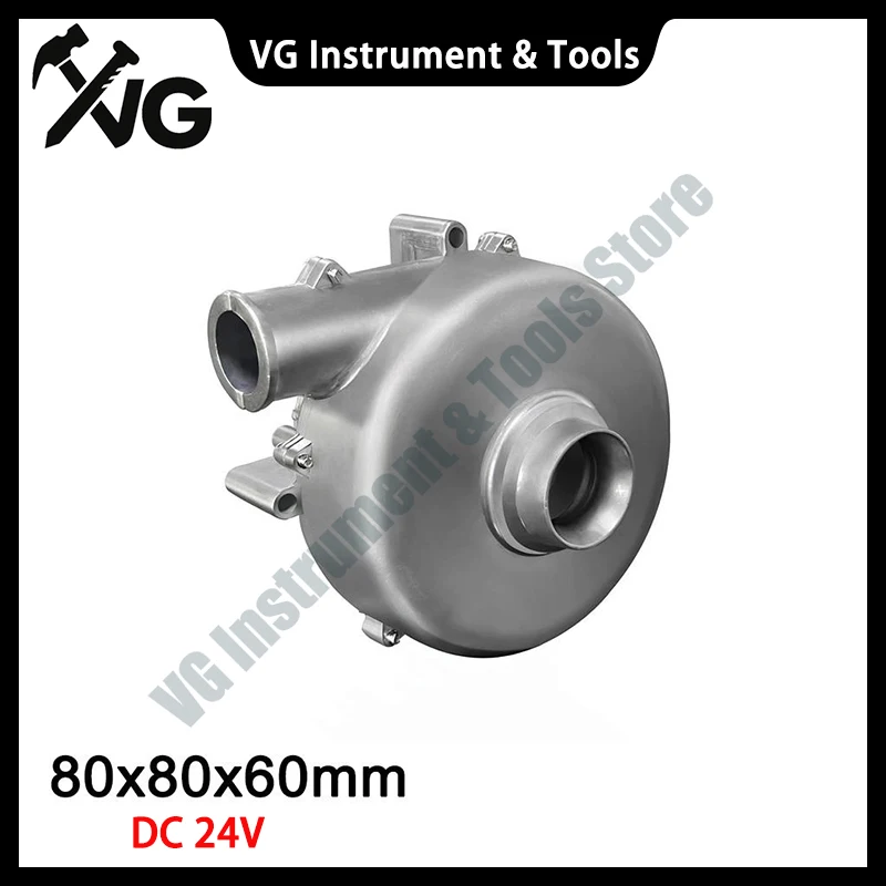 Kipas Sentrifugal DC 24V Tekanan Tinggi 18.6kPa Motor DC Tanpa Sikat Peniup Udara Turbo Aluminium Tahan Air untuk Penggunaan Industri