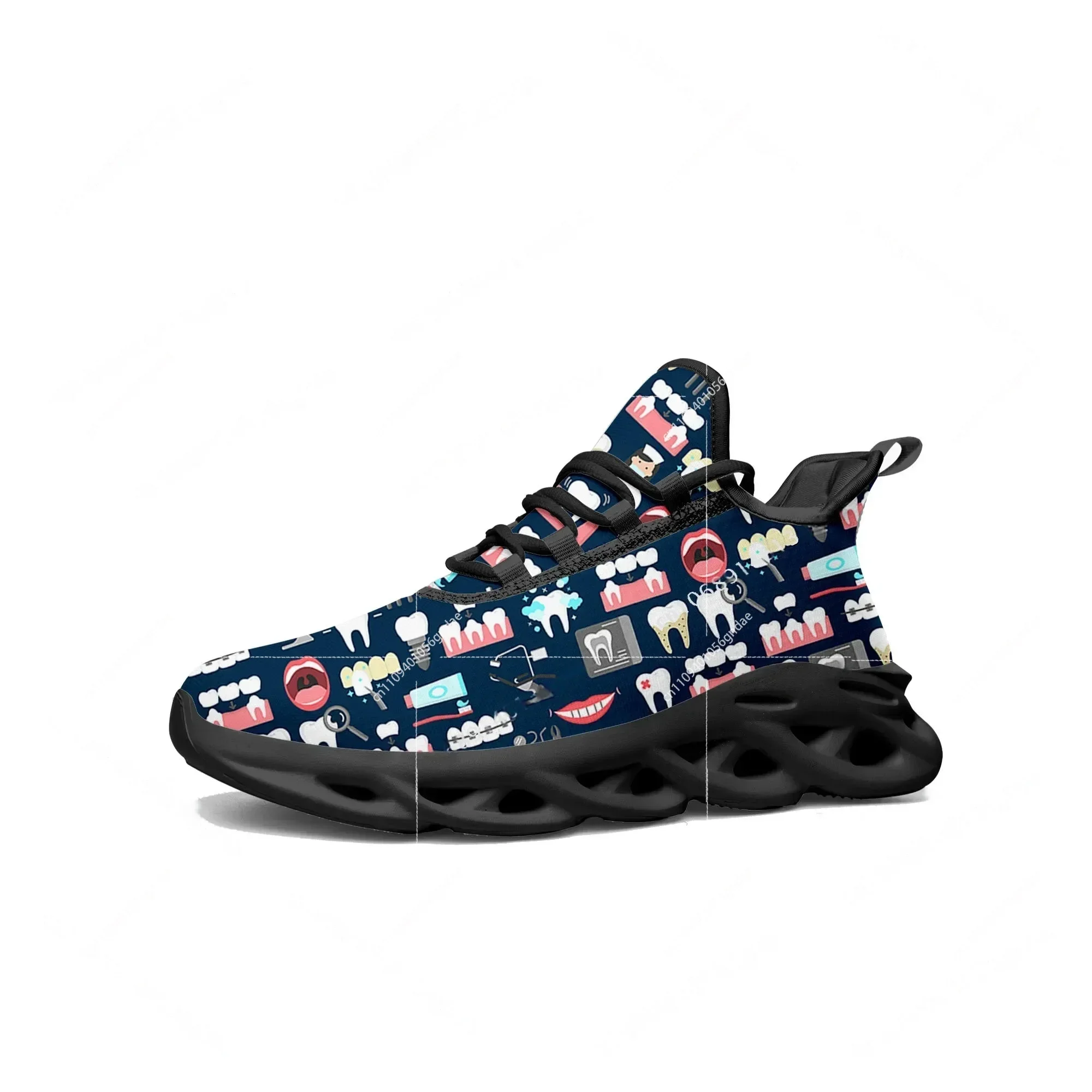 

Tooth Dentist Cartoon Flats Sneakers Mens Womens Sports Running High Quality Sneaker Lace Up Mesh Footwear Tailor-made Shoe