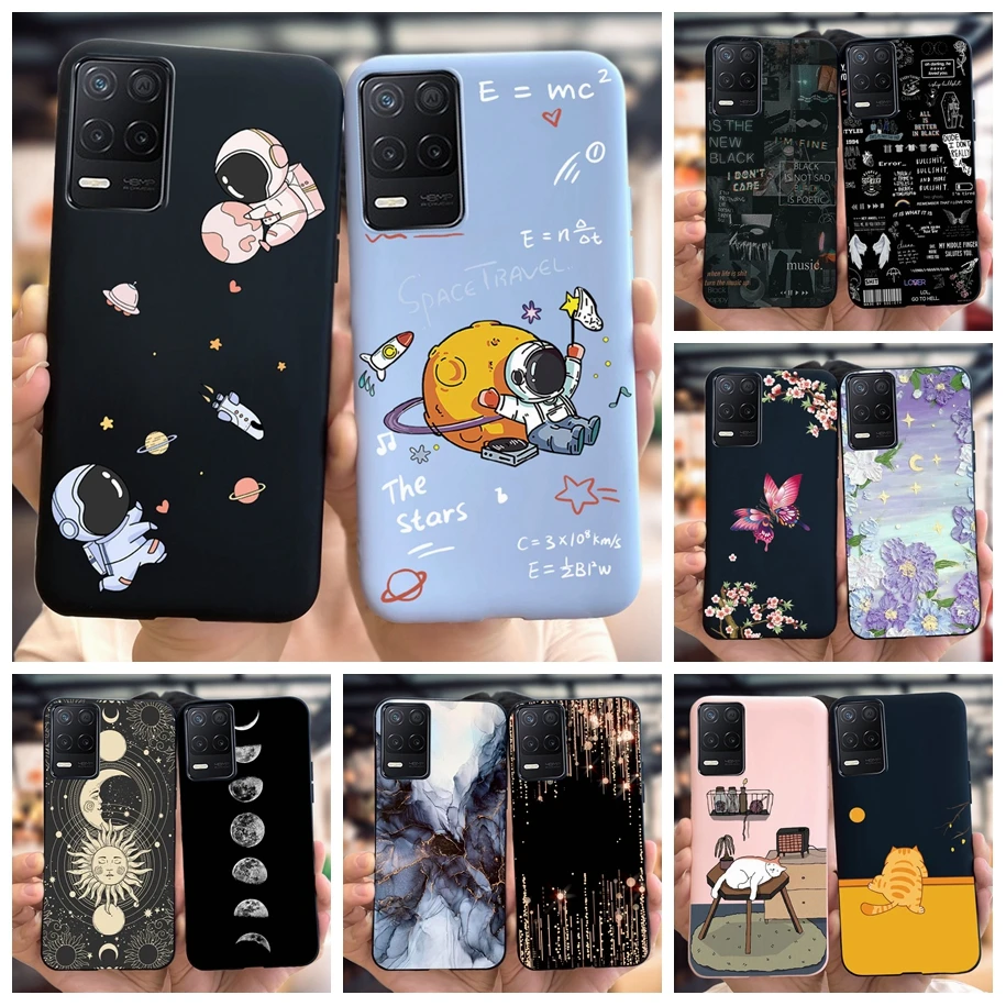 For Realme 8 Case 4G 5G Cover RMX3241 RMX3085 Cute Astronaut Cartoon TPU Funda For Realme 8 Pro Bumper For Realme8i RMX3151 Capa