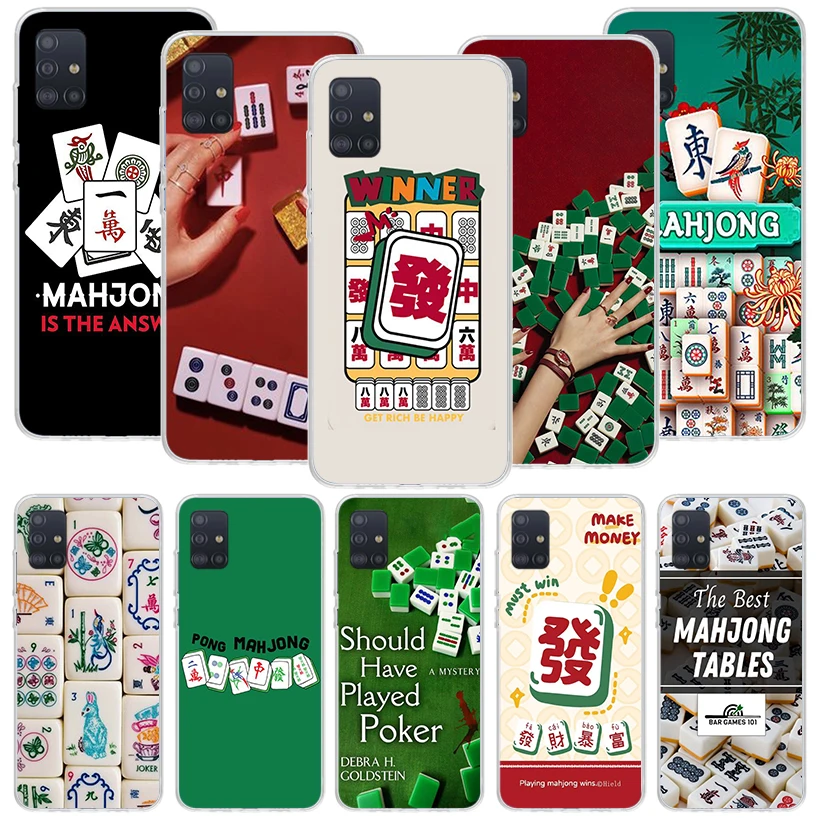 Creative Mahjong Phone Case for Samsung Galaxy A50S A51 A70 A71 A41 A31 A21S A11 A40 A30 A20E A10 A6 Plus A8 + A7 A9 Cover