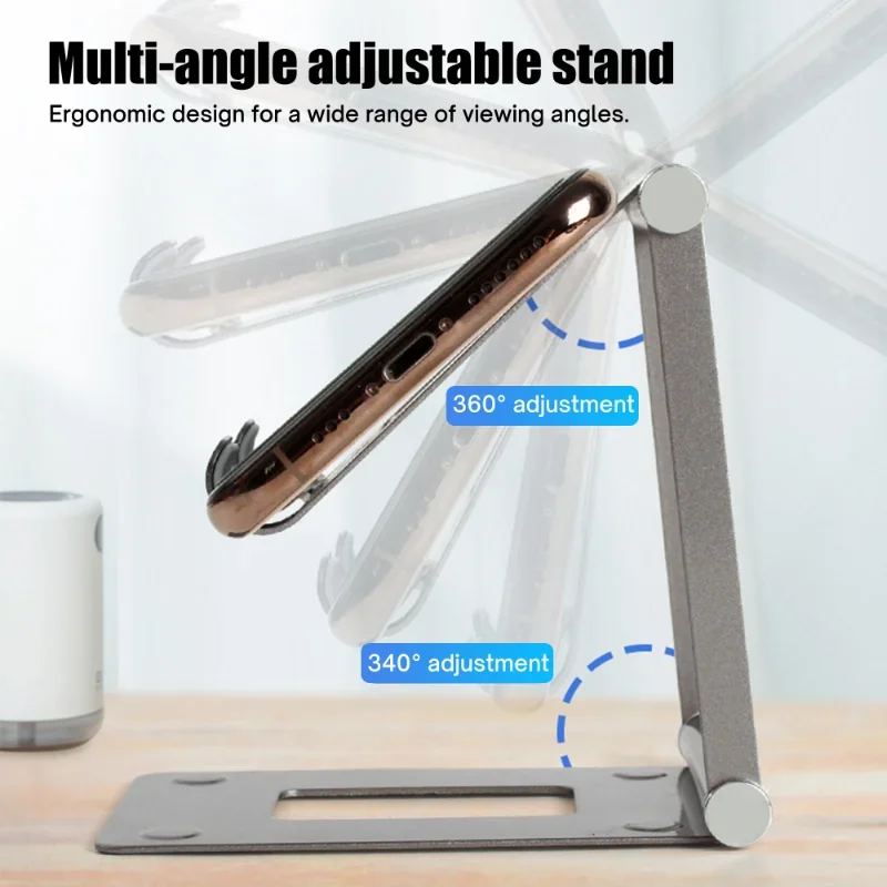 Aluminum Portable iPad Stand Compatible 4.7-11 Inch Tablet Phone Holder For Xiaomi Samsung Adjustable Desktop Phone Tablet Stand