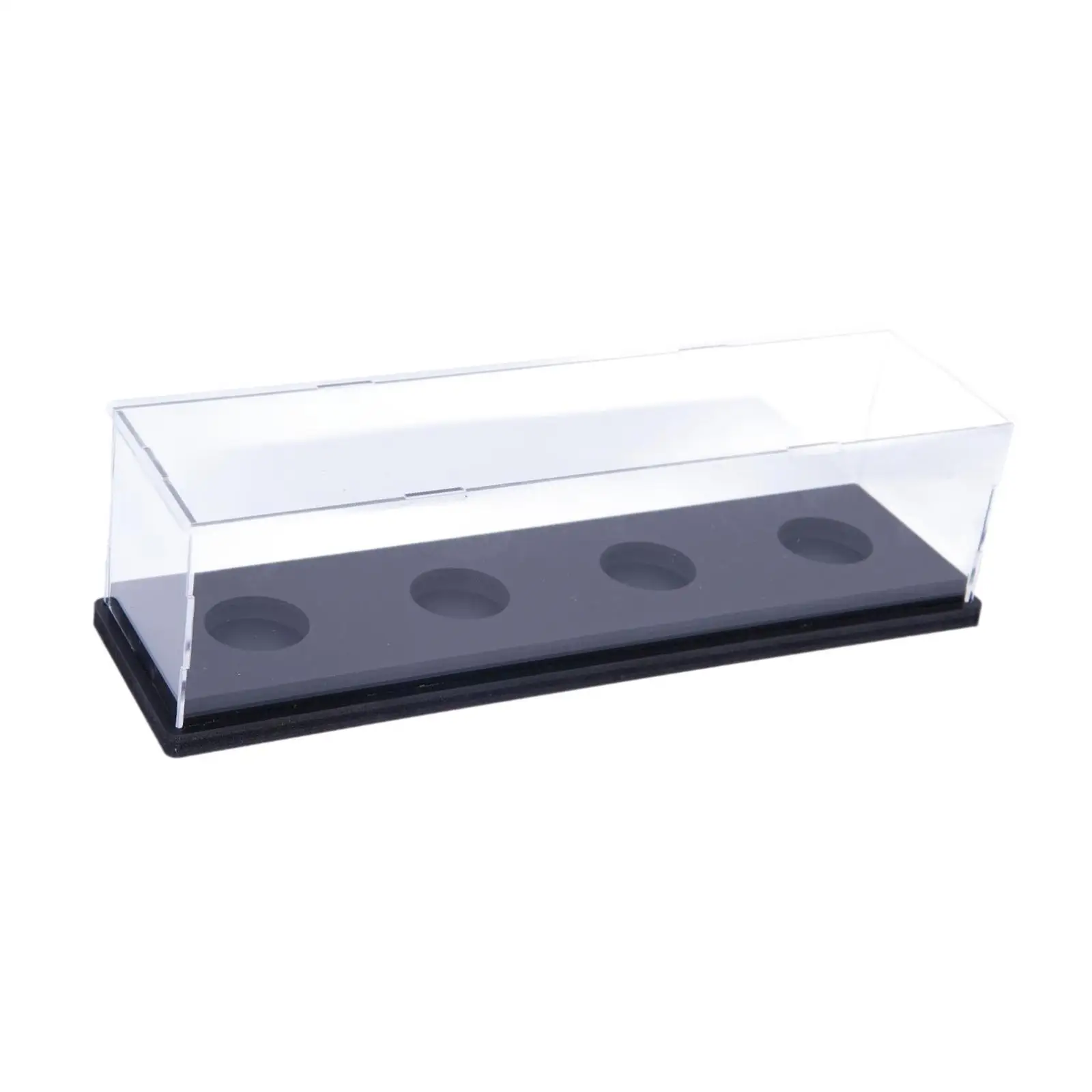 Transparent Acrylic Sports Ball Display Case Compact Dustproof Holder Stand for Home Desk Shelf Collectibles