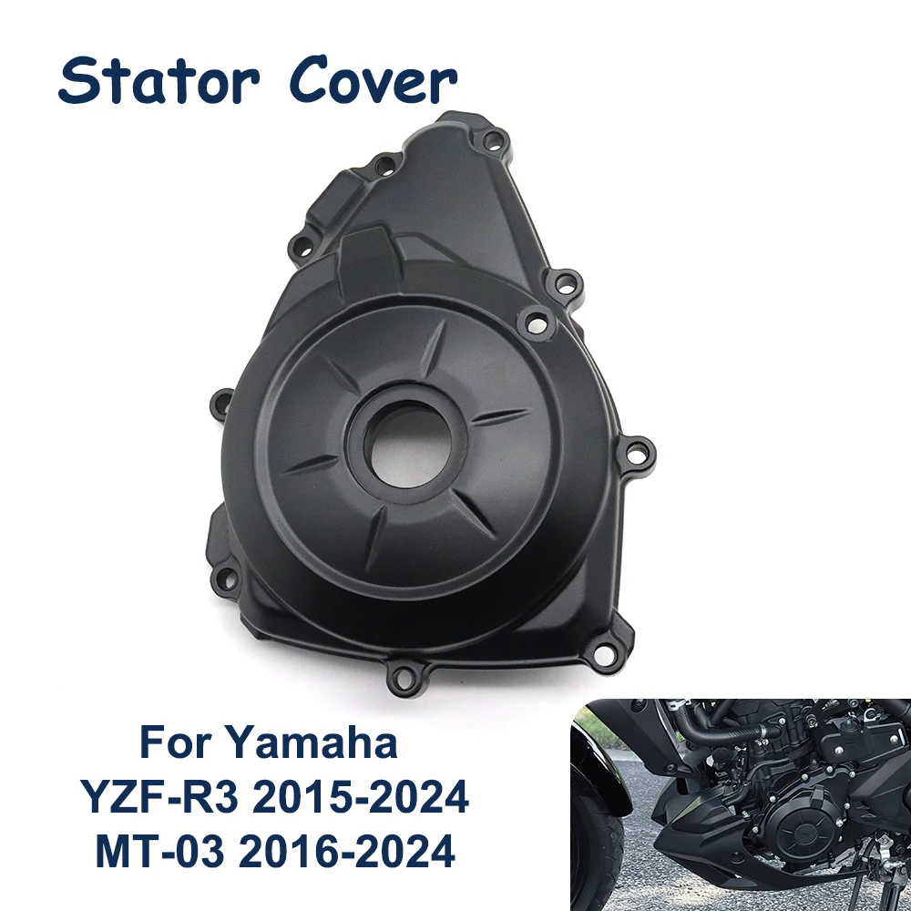 

Left Side Stator Magneto Cover For Yamaha YZF R3 YZF-R3 YZFR3 2015-2024 MT 03 MT03 MT-03 2016-2024 Motorcycle Accessories
