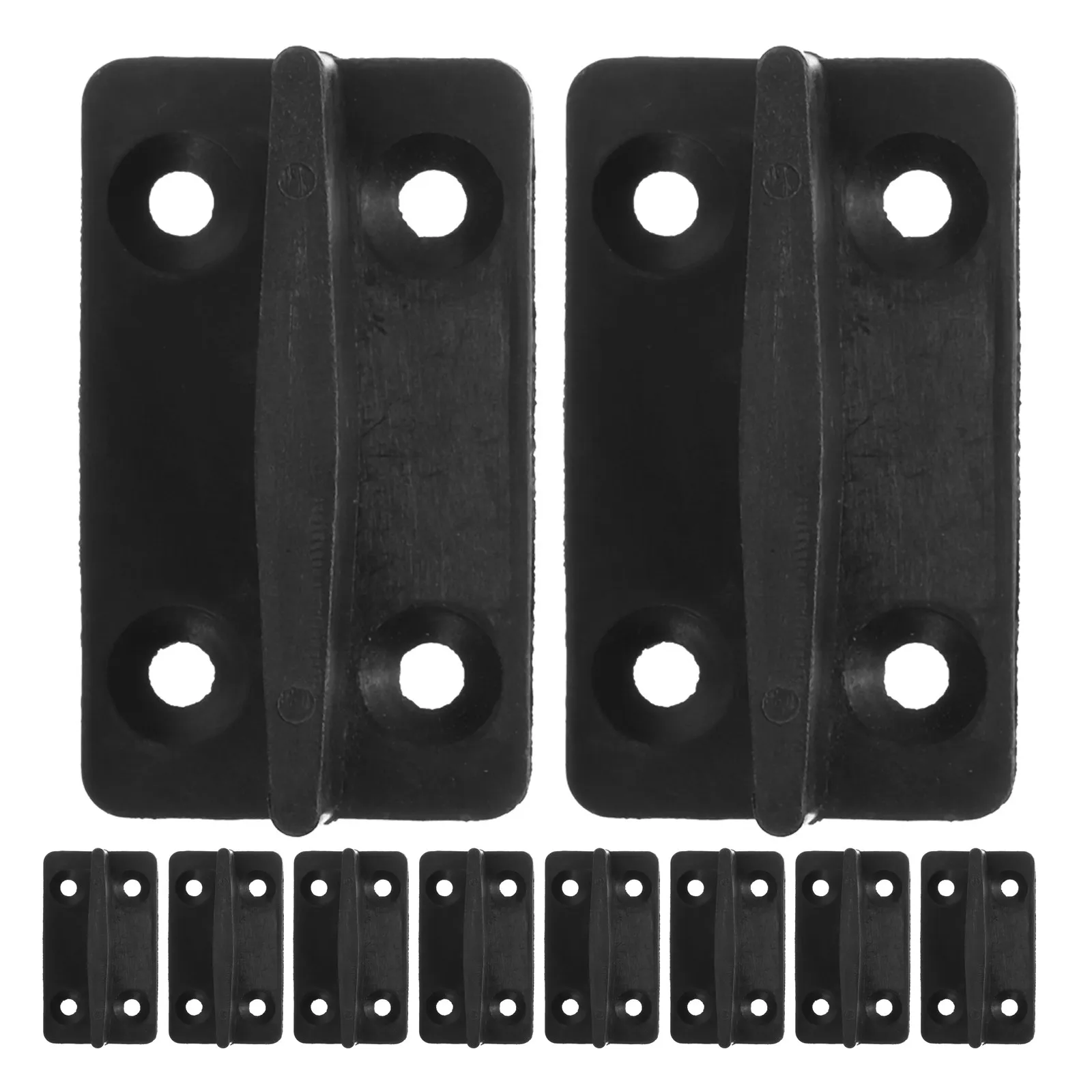10Pcs Barn Door Floor Guide Heavy-Duty Wear-Resistant Sliding Door Bottom Guide Rail for Interior Exterior Closet Track System