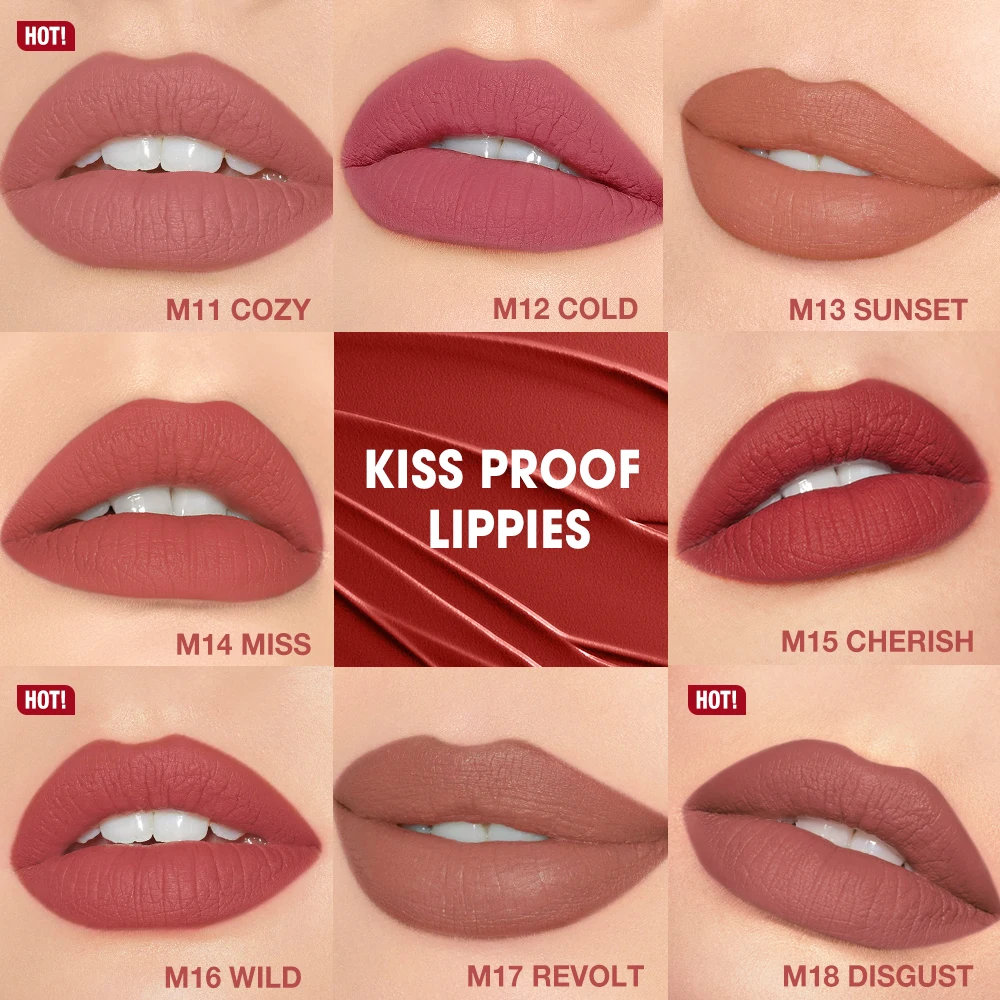 O.TWO.O Lipstick Lip Tint Matte Long Lasting Waterproof Velvet Not Fading Sexy Non-stick Cup Lip Glaze Makeup Cosmetics